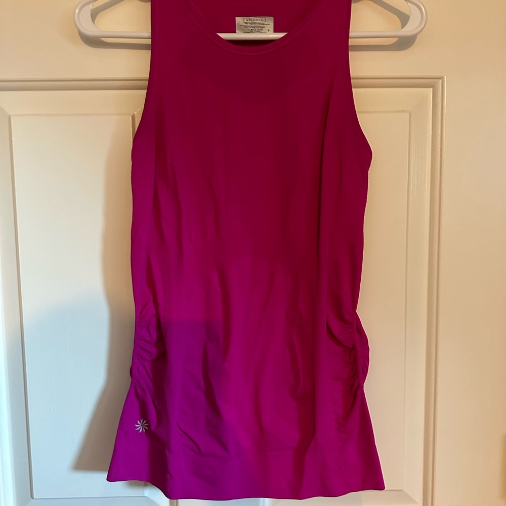 ATHLETA RACERBACK TANK WITH RUCHED SIDES size small - Picture 5 of 6